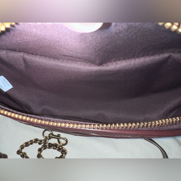 NWOT Tory Burch Fleming Soft Quilted Leather Burgundy Crossbody or Belt Bag - Picture 3 of 7